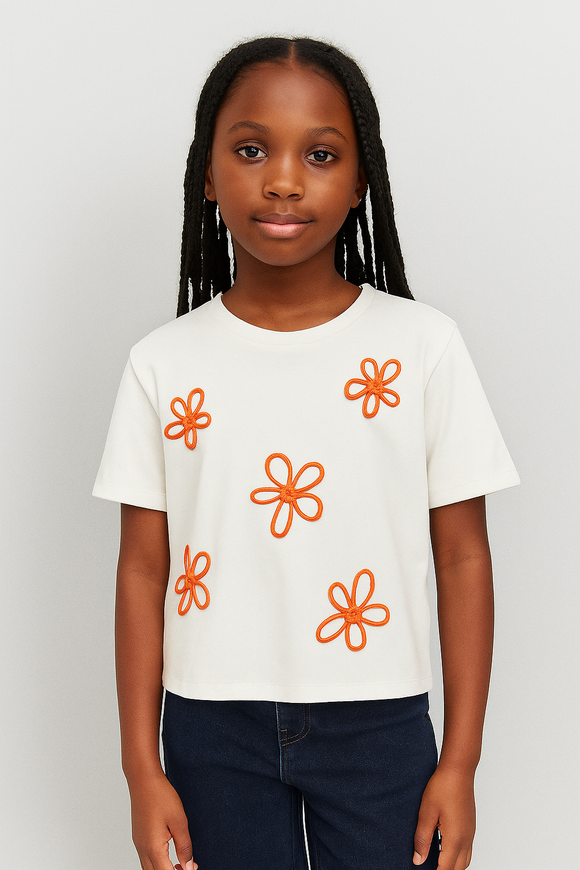 White Drop Shoulder Rope T Shirts White