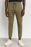 Olive Green Knit Denim Jogger Dark-1