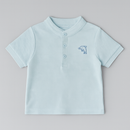 Sky Blue Henley Polo-2