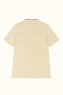 Mandrain Collar Polo Shirt Beige X Large-4