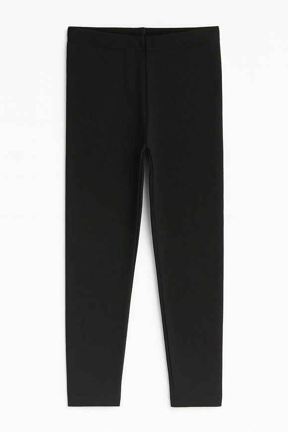 Black Rib Leggings