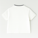 White Mandarin Pique Polo-3