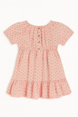 Pink Allover Print Satin Blouse Pale Pink - 0