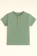 Mint Green Short Sleeve Henley Mint-2