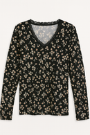 Black White Floral Printed Table Pyjama Set Assorted-2