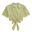 Front Tie Printed Blouse-2