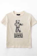Boys Junior Minecraft Beige T Shirt-2
