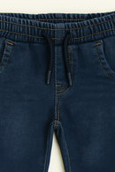 Dark Wash Knit Denim Jogger D-3