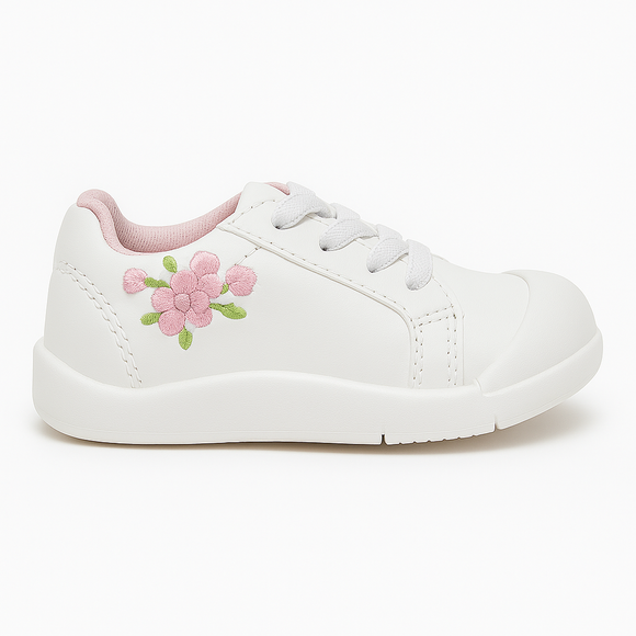 White Embroidery Sneaker.