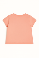Coral Placement Print Short Sleeves Tee Orange-3