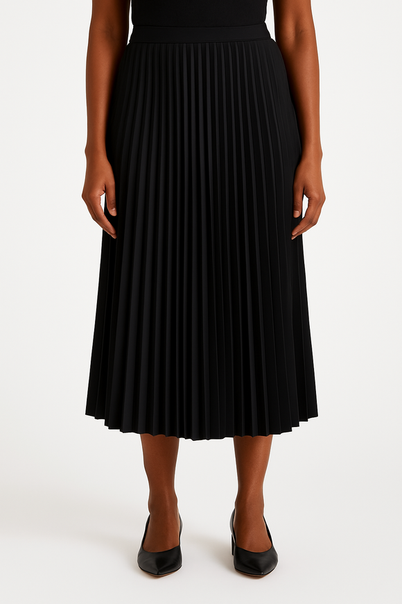 PLEATED SKIRT BLACK