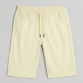 Beige Pullon Trouser Shorts - 0