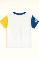 White Nba Gsw Cut Sew T Shirt White-3