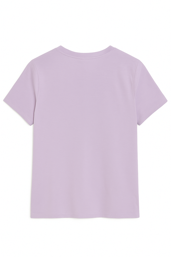 Pale Pink Graphic T Shirt Lilac