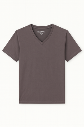 Basic Solid V Neck Tee Assorted - 0