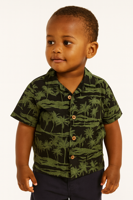 Green Palm Aop Resort Shirt