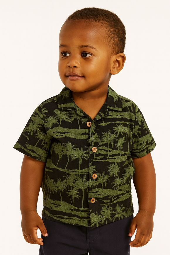 Green Palm Aop Resort Shirt