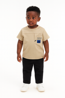 Beige Soft Feel Loose Fit T Shirt-1