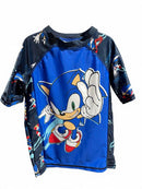 Blue Sonic Rash Guard T Shirt-1