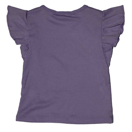 Lilac S S Beads 3D Applique Work Tshirt