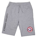 Grey Mel Captain America Active Shorts Mid Grey-1