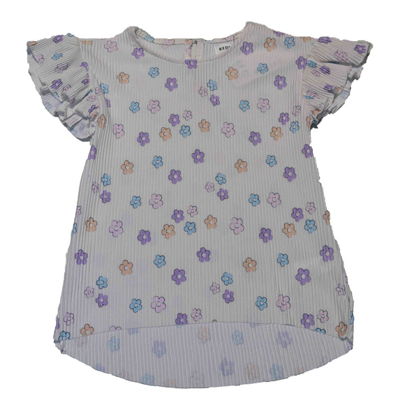 Beige Wideleg And Top Pleated Floral Pink Aop Set Beige