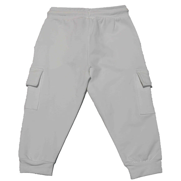 White Print Track Pant