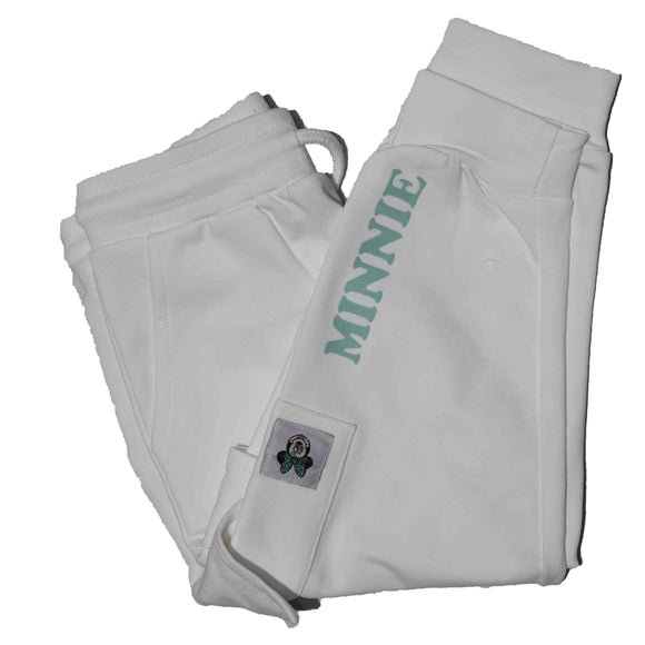 White Print Track Pant