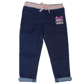 Darkwash Elastic Waist Band Jeans