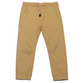 Beige Elastic Waist Jogger