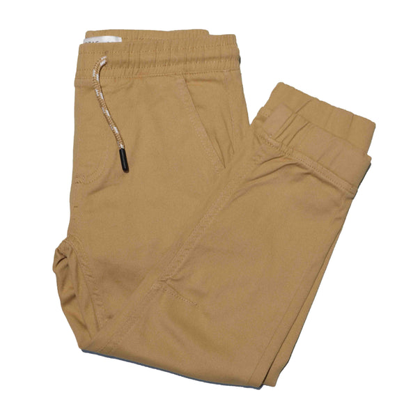 Beige Elastic Waist Jogger