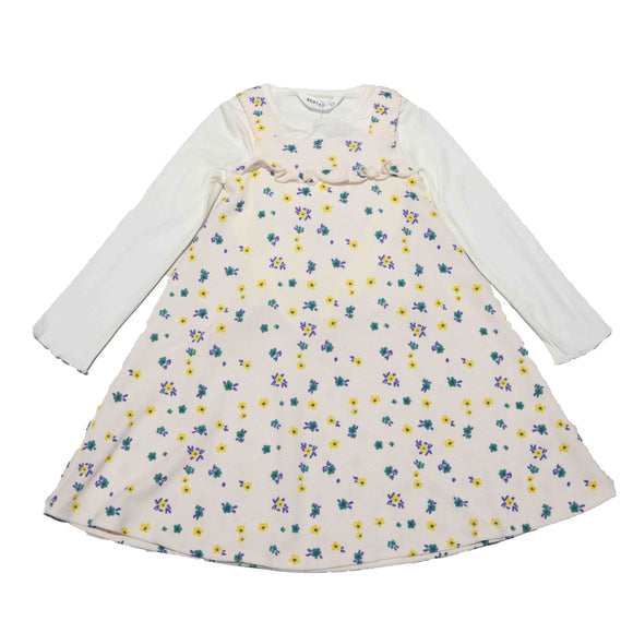 Yellow 2 Pc Dress Tshirt With Accessories