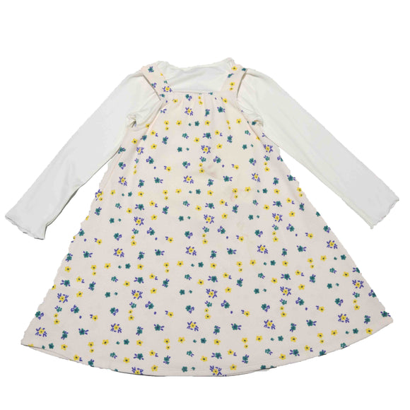 Yellow 2 Pc Dress Tshirt With Accessories