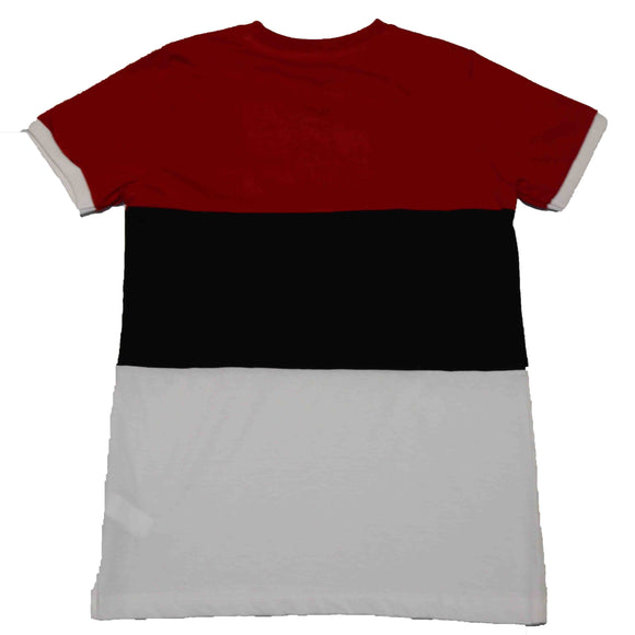 Red Black White Colorblock Tshirt