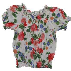 White Puff Sleeve With Frills