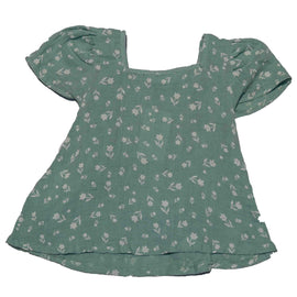 Green Gauze With Frills Top - 0