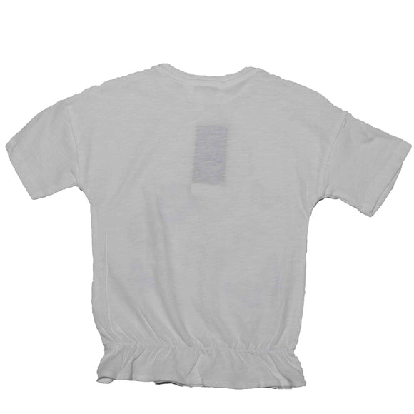 White 3D Graphic Work T-shirt