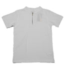 White Zip Neck Polo-1