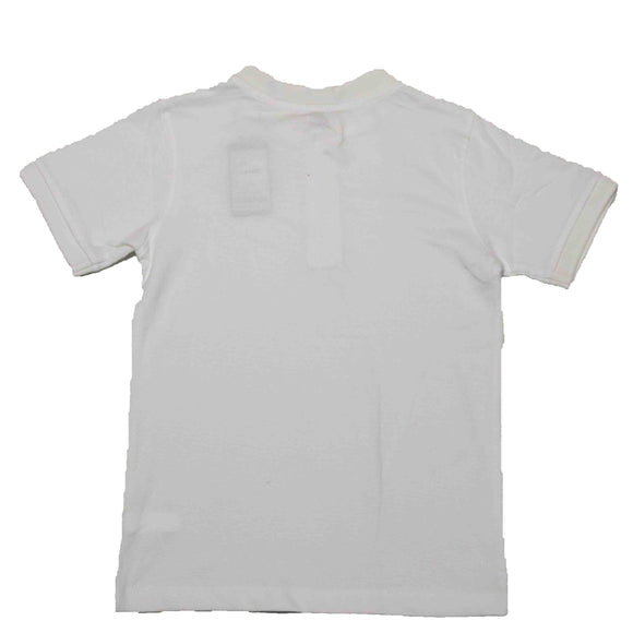 White Zip Neck Polo
