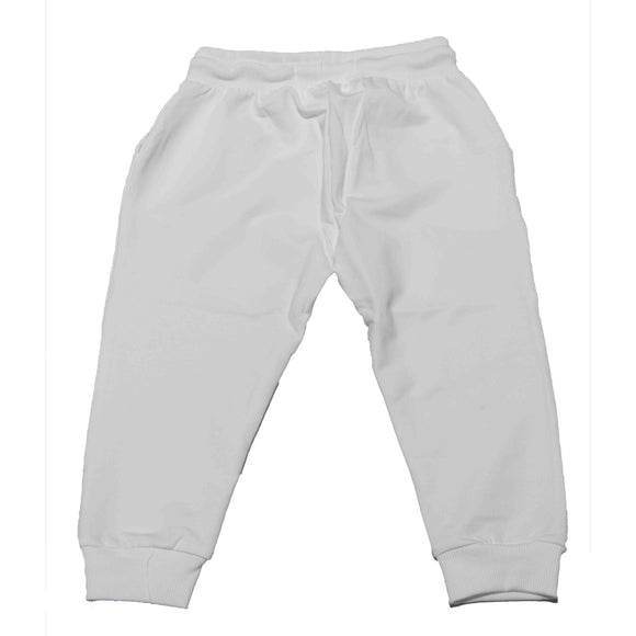 White Embroidery Track Pant