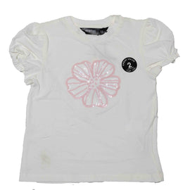 Pink Lace Skirt With White Tshirt Set - 0