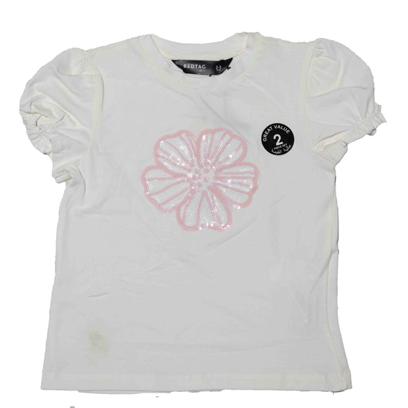 Pink Lace Skirt With White Tshirt Set