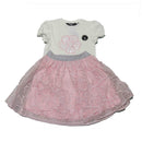 Pink Lace Skirt With White Tshirt Set-5