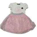 Pink Lace Skirt With White Tshirt Set-1