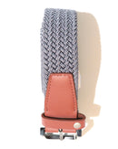 Grey Elastic Belt With Gold Antique Finish-3