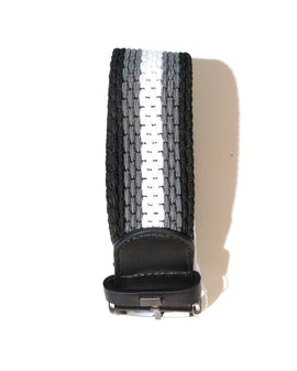 Grey And White Elastic Belt - 0