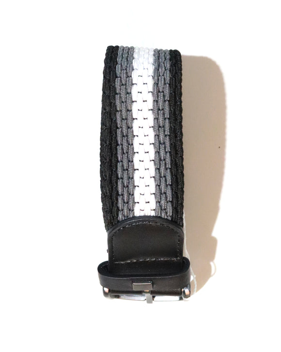 Grey And White Elastic Belt