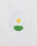 White Crochet Applique Tshirt-3