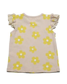 Allover Print Beige Shirt - 0