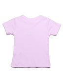 Pink Placement Embroidery Rib T Shirt-2
